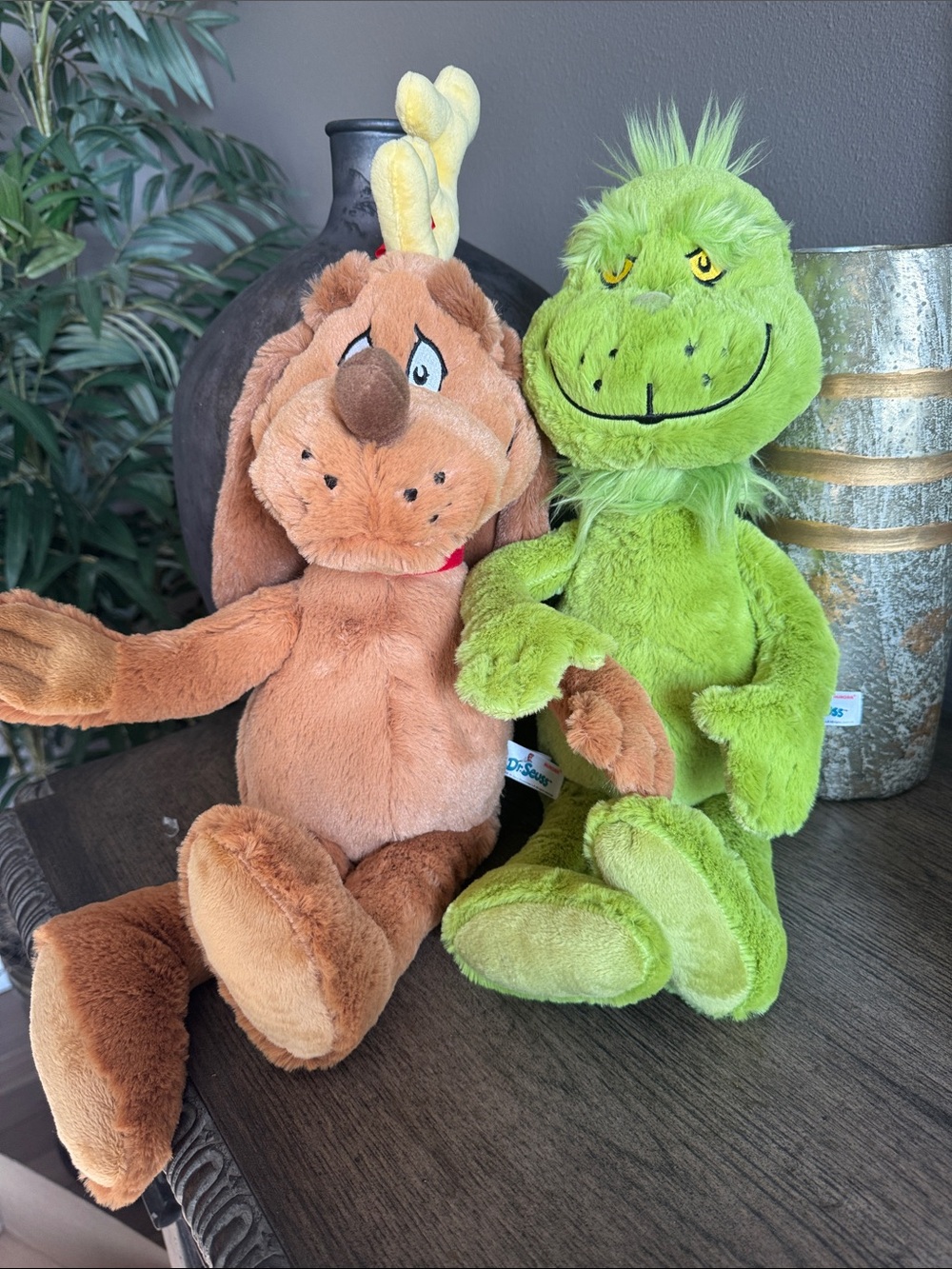 Dr. Seuss Grinch & Max Plush Pair - Bright Green & Brown